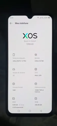 Celular infinix note 12