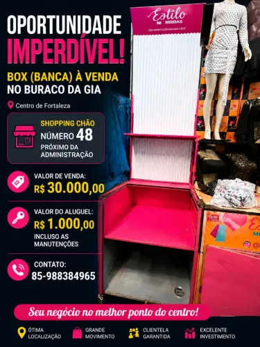 VENDA OU ALUGUEL DE BOX NO BURACO DA GIA