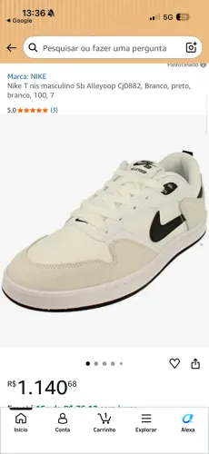Tênis Nike alleyoop cor branca