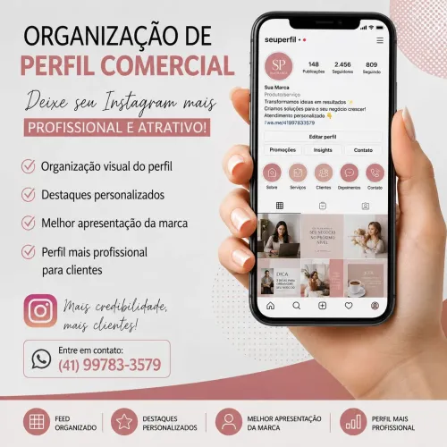 Organização de Instagram Comercial | Perfil Profissional 