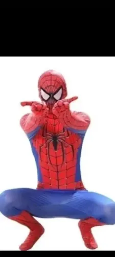 Fantasia do homem aranha adulto pra animação de aniversário infantil