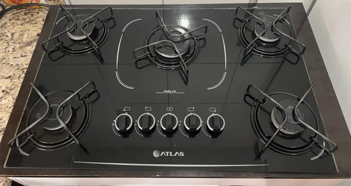 Cooktop 5 Bocas Atlas Agile Up Mesa de Vidro - Bivolt