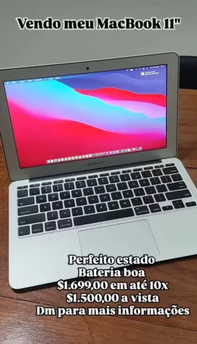 MacBook 11" em ótimo estado (pouco usado)