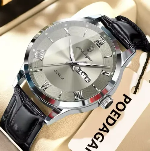 Relógio Masculino Poedagar 978L-1 Estilo Clássico com Números Romanos
