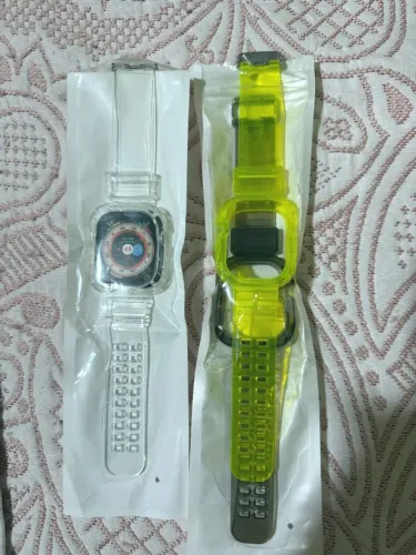 Pulseira Esportiva Premium em Silicone Transparente para Apple Watch Ultra 1, 2 e 3