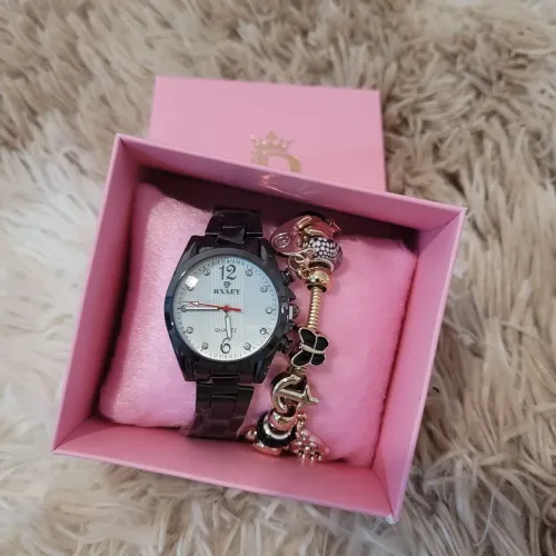 Relógio e pulseira combinando kit novo