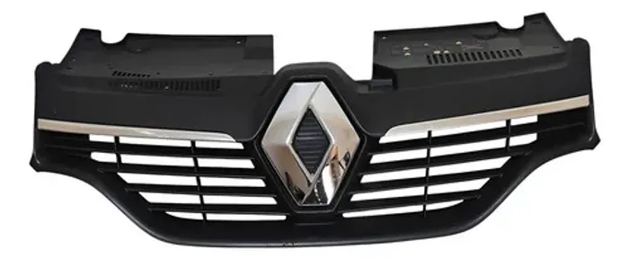 Grade Dianteira 300252623101991 Renault Logan 2015 A 2019 Preto Brilhante