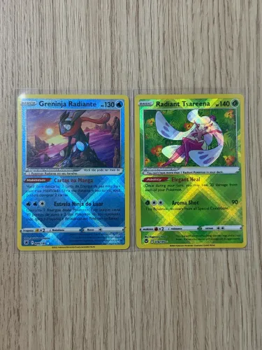 Cartas Pokémon Shine Radiant Tsareena Greninja Radiante