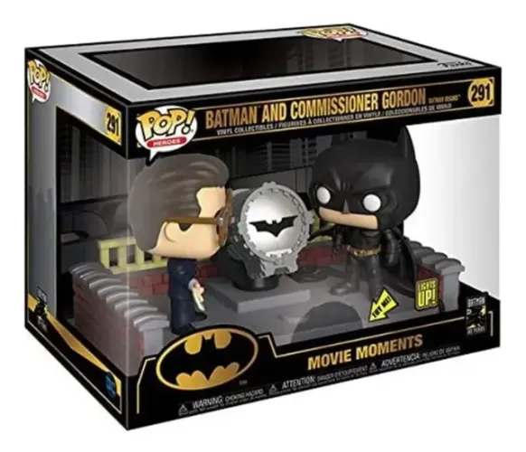 Batman E Comissário Gordon E Bat-sinal C/ Luz #291 Pop Funko