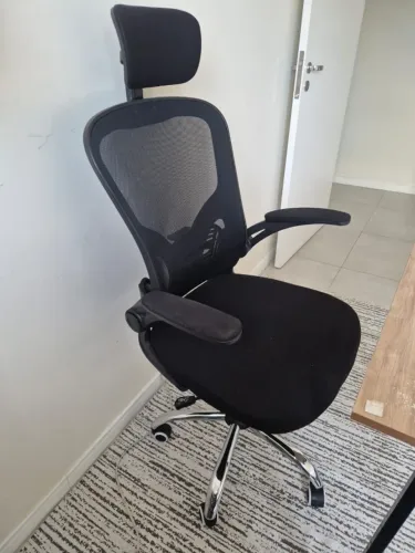 Cadeira Ergonômica Conthey Home Office e Escritório, Encosto Listrado Mesh Respirável, Reg
