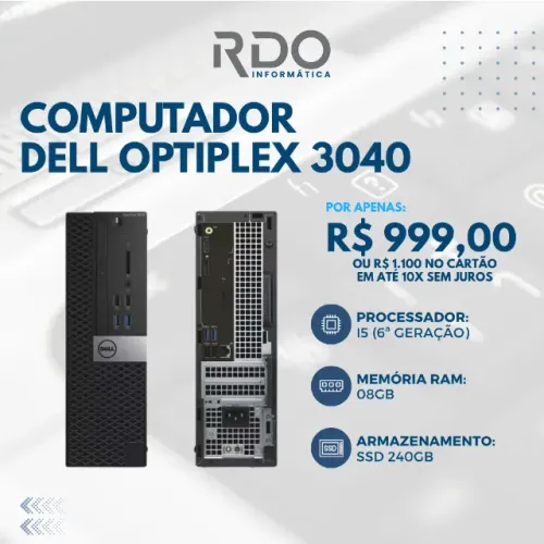 Desktop Dell OptiPlex 3040 i5 8GB DDR4 SSD 240GB