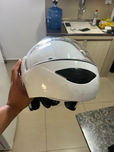CAPACETE ARTICULADO VHZ 2 - BRANCO | USADO EM BOM ESTADO