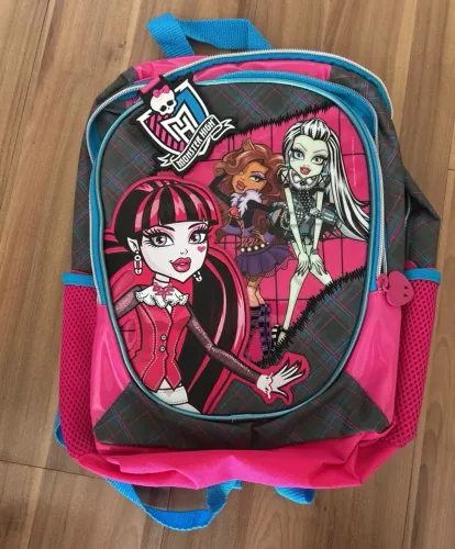 mochila monster high escolar rosa