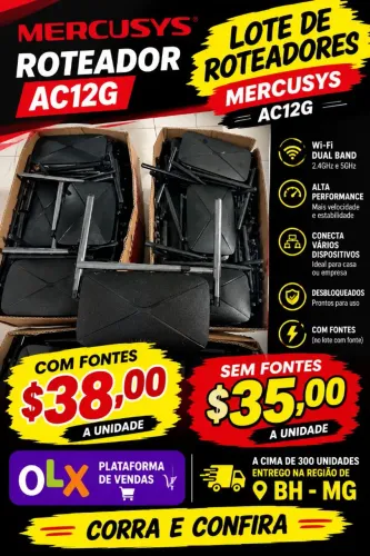 LOTE DE ROTEADORES MERCUSYS AC12G