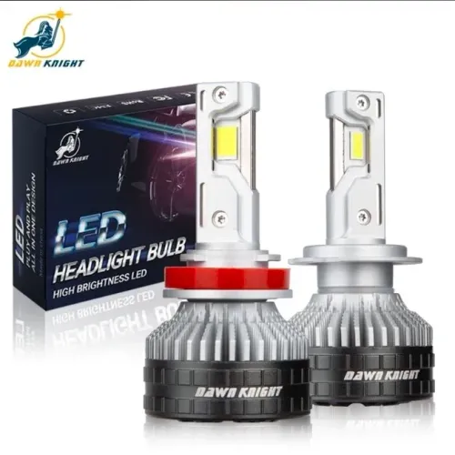 Par Lâmpada Ultra Led Dawnknight K9C Pro H11 H8 H9 130w 6000k Original