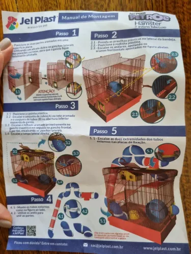 Gaiola Hamster com brinquedos