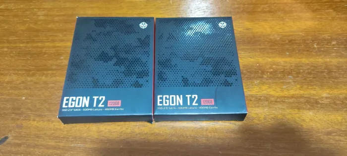 02 SSDs EGON T2 120GB SATA III Novos na Caixa - 530MB/s