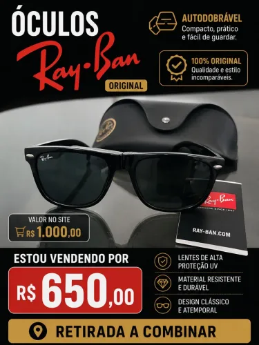 Óculos Ray Ban Autodobrável