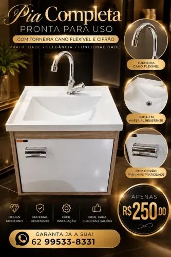Venda de pia para banheiro clinica ou salão