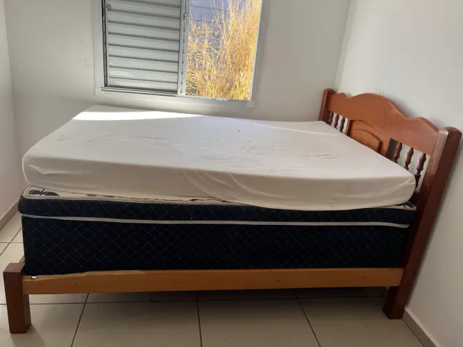 CAMA BOX E COLCHÃO 