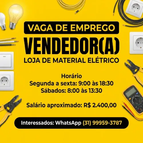 Vendedor/Balconista R$2400,00