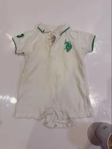 Body US Polo Assn Infantil Branco 6/9M