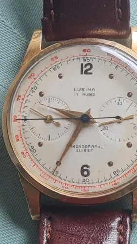 Relógio suiss Cronograph ouro 18k impecável! Anos 40.