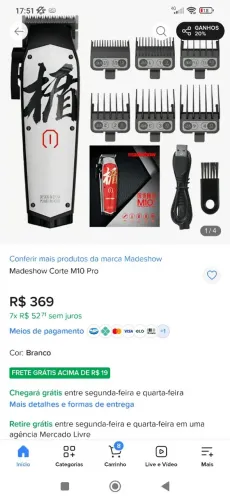 Máquina de corta cabelo