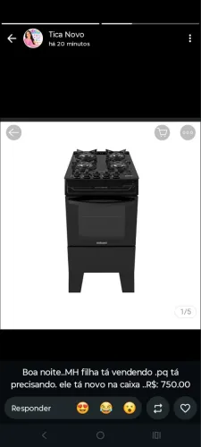 VENDO FOGÃO NA CAIXA