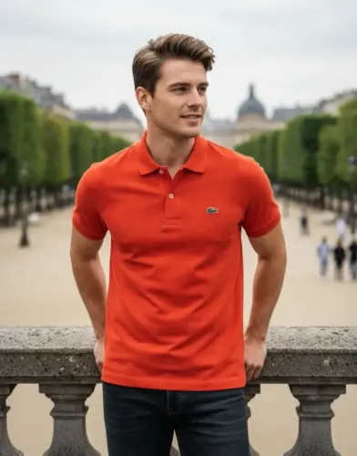 Camisa Polo Lacoste Laranja M