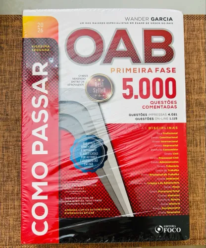 Livro Como passar na OAB - 2026 - 5 mil Questões - LACRADO. R$ 250,00