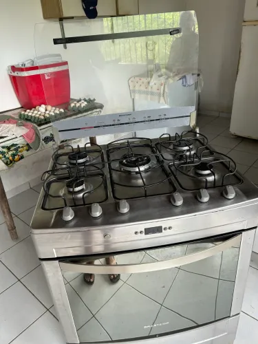Fogão Brastemp 5 Bocas Inox - Ótimo Estado