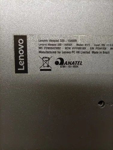 Notebook Lenovo ideaped 330 i5 oitava,4,SSD 120gb, placa de video 2gb tela 15.6