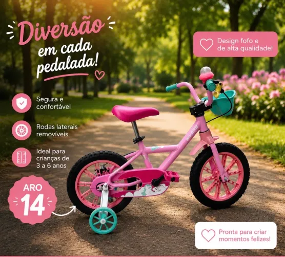 Bicicleta Infantil- ARO 14 - Btwin unicórnio