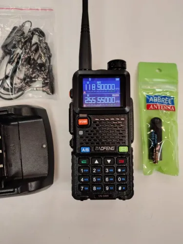 Rádio Comunicador HT Baofeng Triband seminovo completo UV-5RH aviação AM e satélite