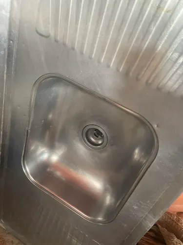 Pia para cozinha inox e cimento