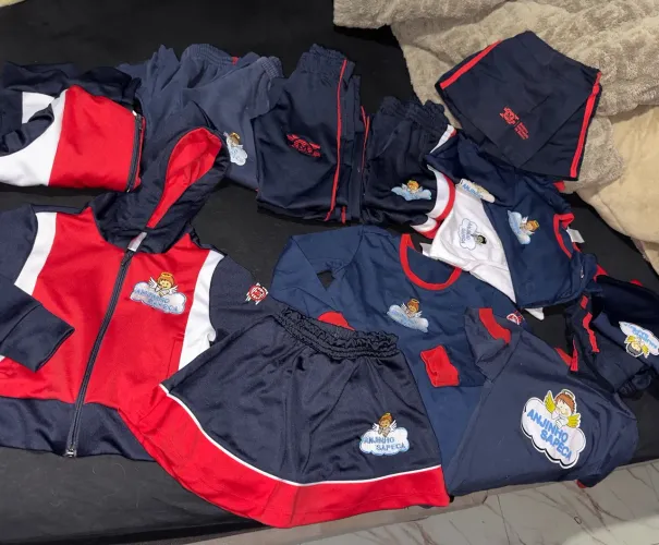 Lote uniforme colégio anjinho sapeca 25 peças