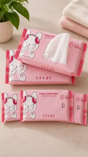 Mini lenço umedecido para bolsa