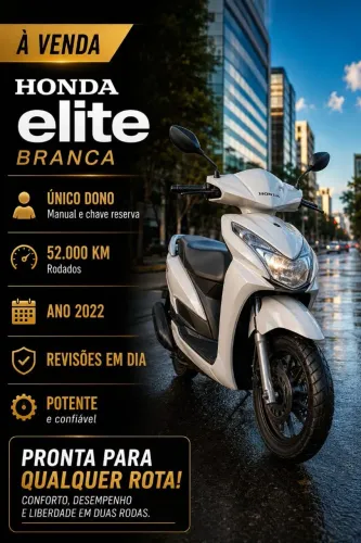 Moto elite 125 2022. R$12.800,00