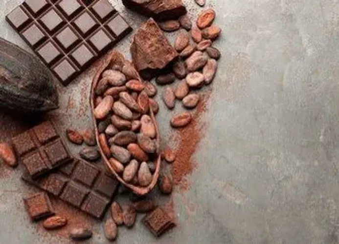 Quiosque de uma franquia de chocolates a venda