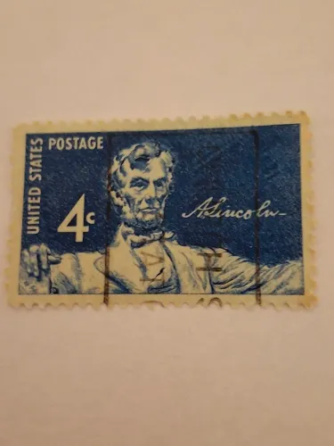 Antiguidade Selo EUA 4 c. Abraham Lincoln