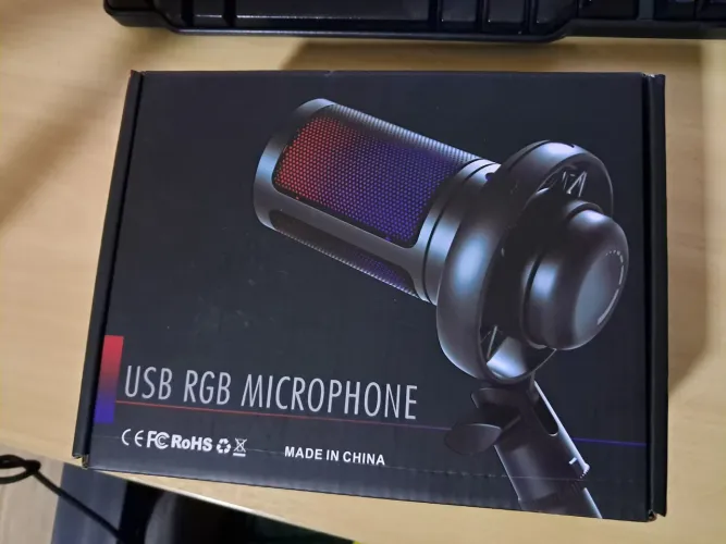 Microfone Condensador USB RGB ME6S