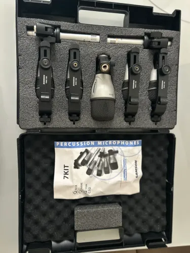 Kit Microfones Bateria Samson 7KIT Completo + Maleta | Estado de Novo