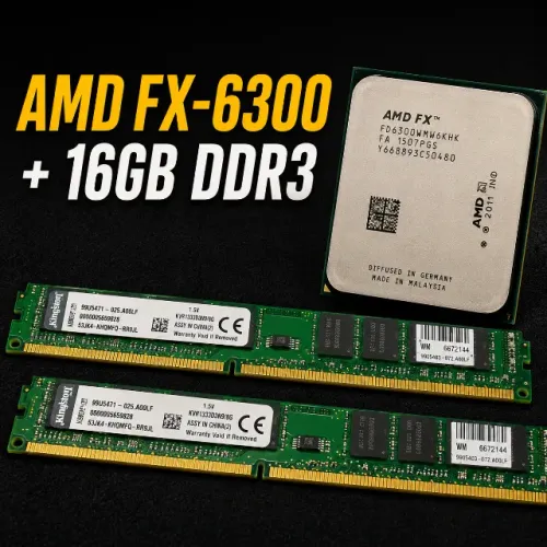 Kit Processador AMD FX-6300 e Memória Ram Kingston DDR3 (2x8GB)