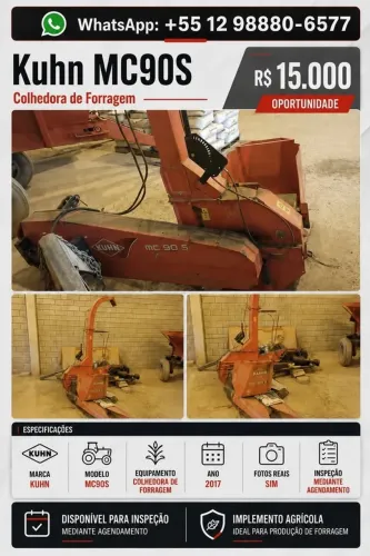 Colhedora Forragem Kuhn MC 90S Silagem