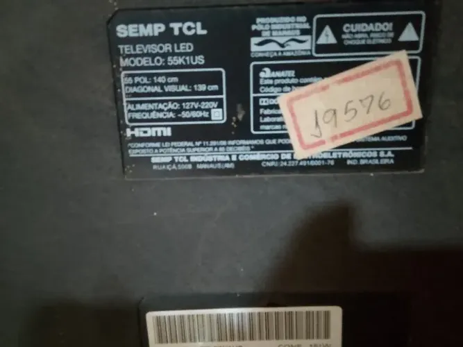 Tv Semp Toshiba sem áudio 55"