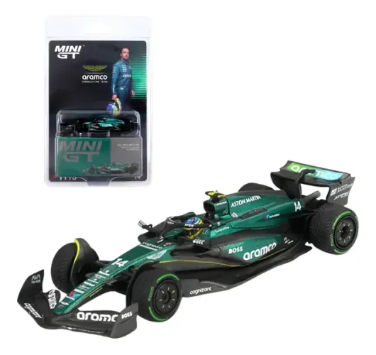 Mini Gt 1113 Aston Martin Fernando Alonso 2024 Fórmula 1 MINIATURA 1/64