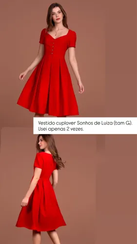 VESTIDO CUPLOVER SONHOS DE LUIZA vermelho
