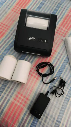 Impressora Termica Knup<br>fonte, cabo USB e 2 rolos