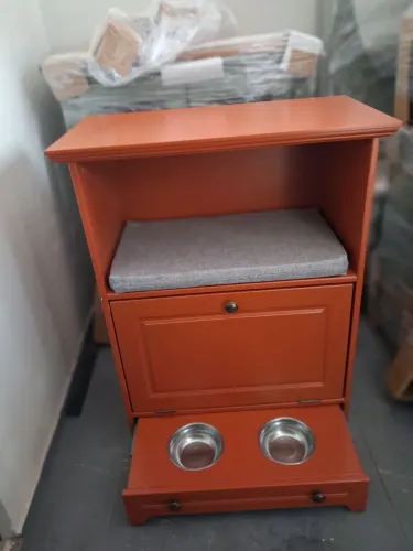 Porta ração e cama